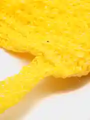 Желтый мочалка вязаная
