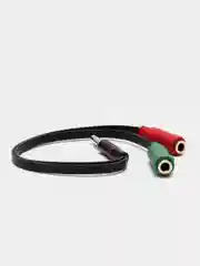 Переходник Mini-jack 3.5 мм инвертор Slim Red/Green