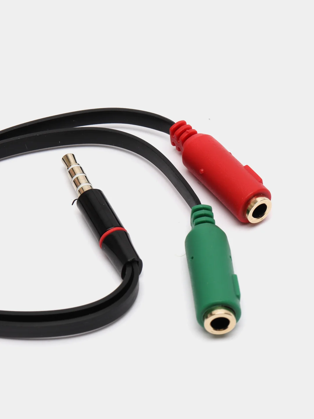 Переходник Mini-jack 3.5 мм инвертор Slim Red/Green