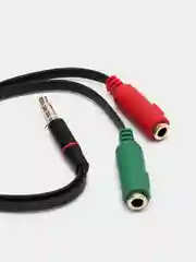 Переходник Mini-jack 3.5 мм инвертор Slim Red/Green