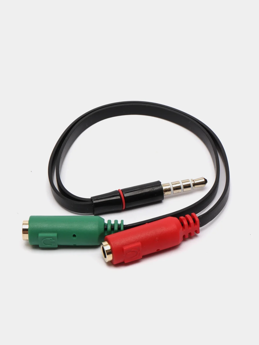 Переходник Mini-jack 3.5 мм инвертор Slim Red/Green