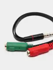 Переходник Mini-jack 3.5 мм инвертор Slim Red/Green