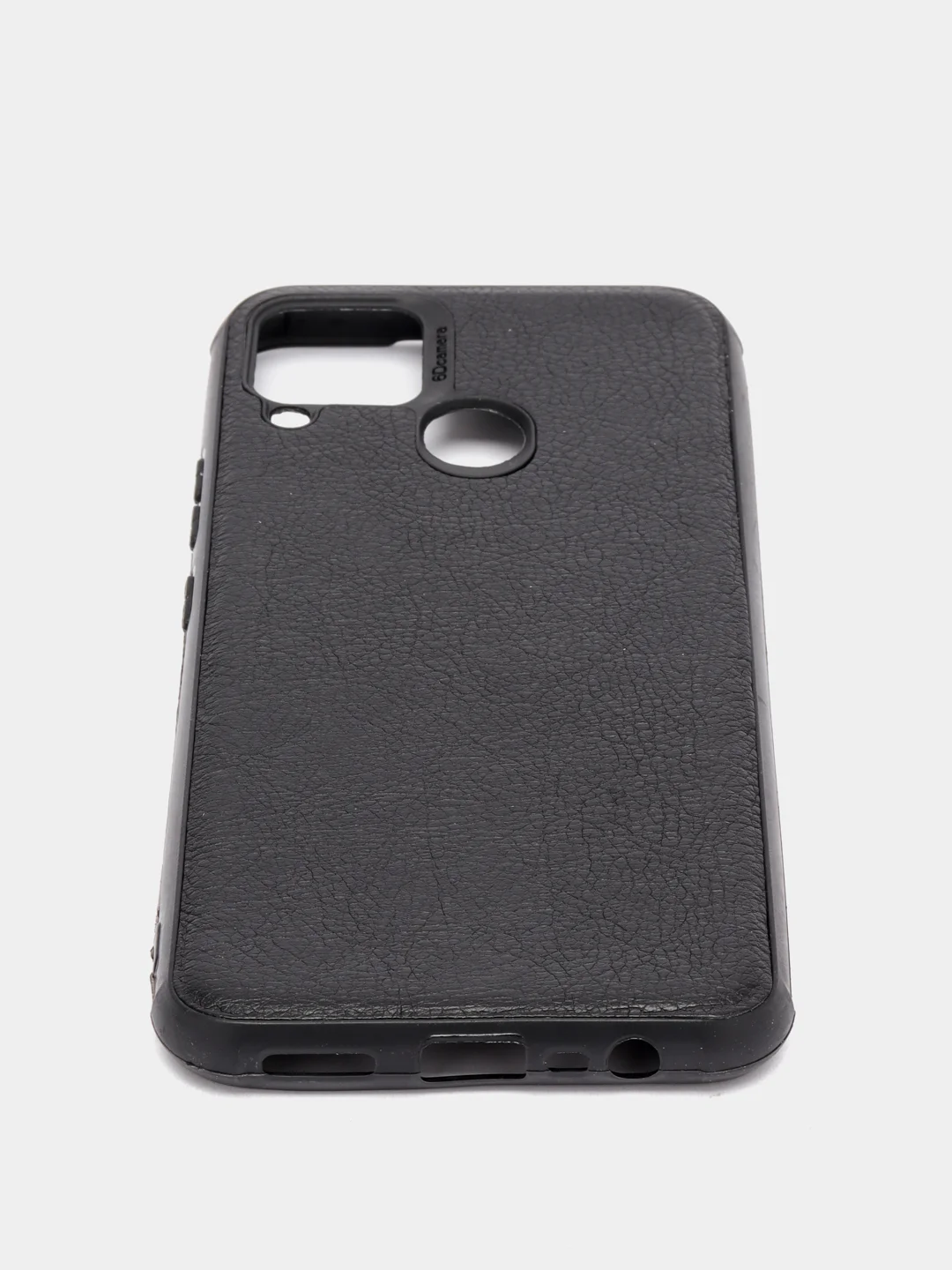 Черный чехол Realme C15 / C25 / C25S Реалми С15 / С25 / С25С силиконовый, имитация кожи
