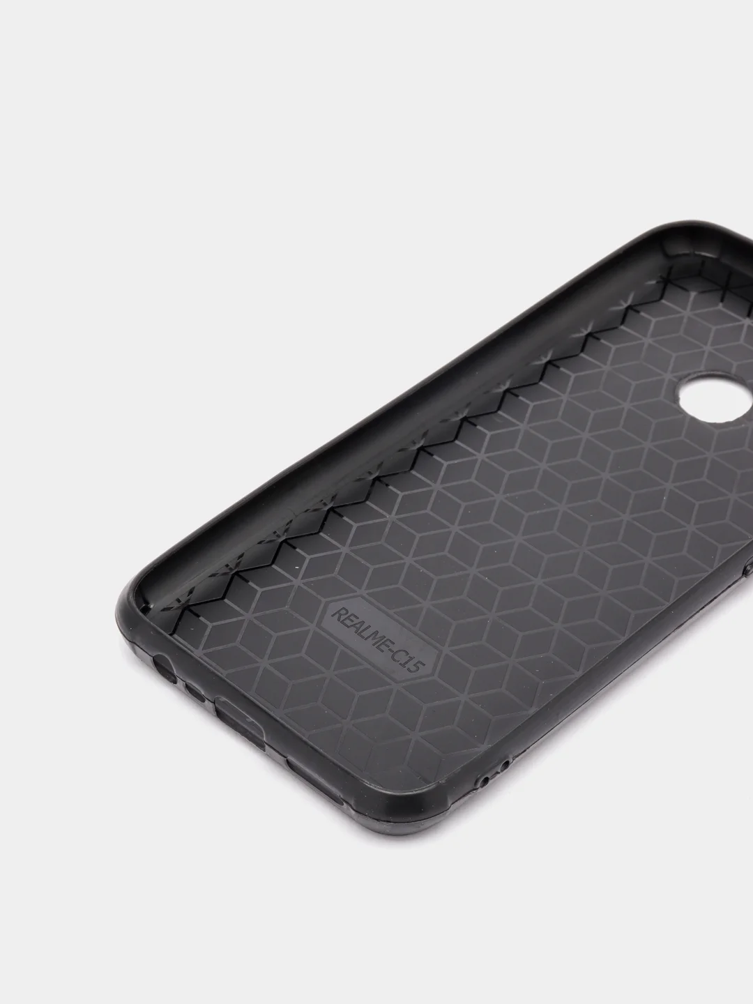 Черный чехол Realme C15 / C25 / C25S Реалми С15 / С25 / С25С силиконовый, имитация кожи