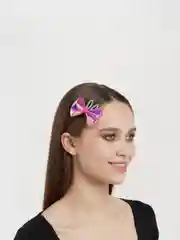 Розовый заколка-зажим