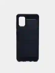 Темно-синий чехол Samsung A31 со вставками под карбон