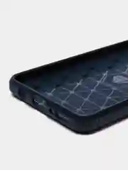 Темно-синий чехол Samsung A31 со вставками под карбон