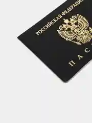 Черный обложка для паспорта, горизонтальная