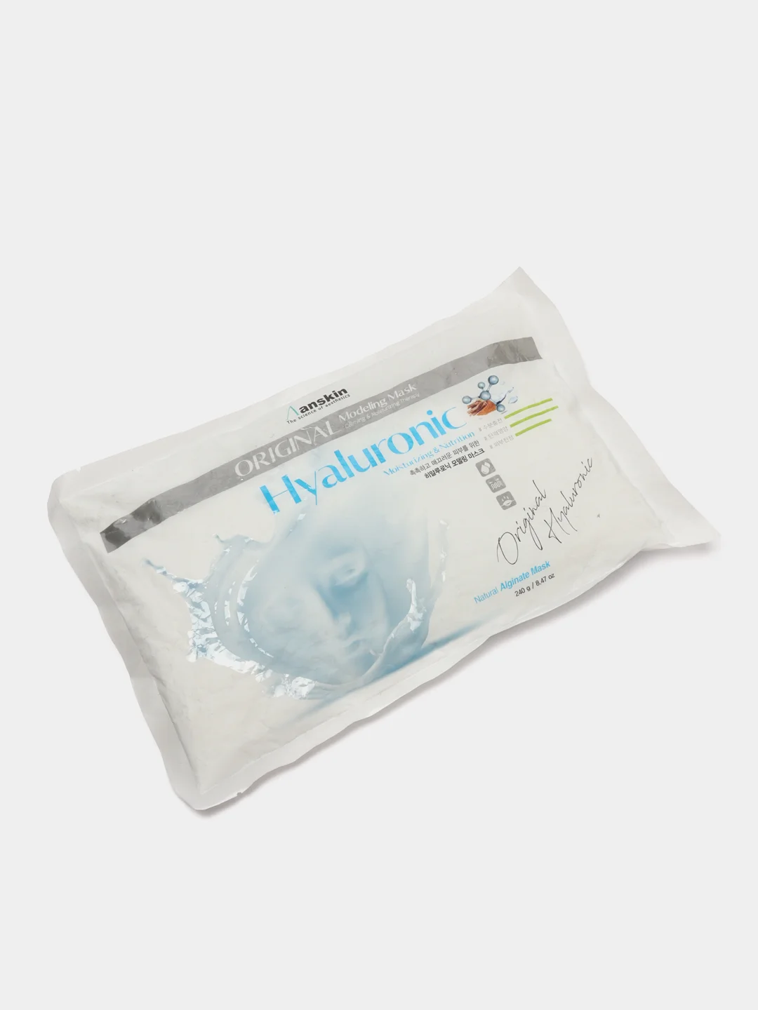 Маска альгинатная Anskin Hyaluronic Modeling Mask, гиалуроновая, пакет 240 г