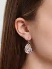Багровый винтажные серьги Капля