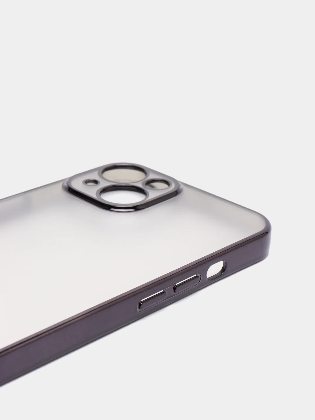 Черный чехол для iPhone 13 Pro Max силиконовый айфон про макс прозрачный