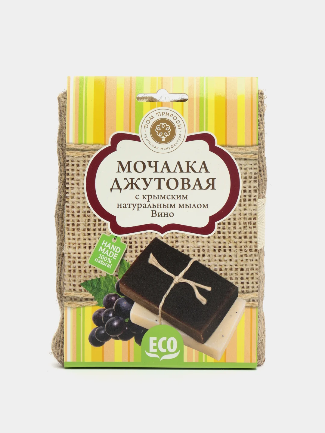 Мочалка джутовая с натуральным мылом Дом Природы, 100г