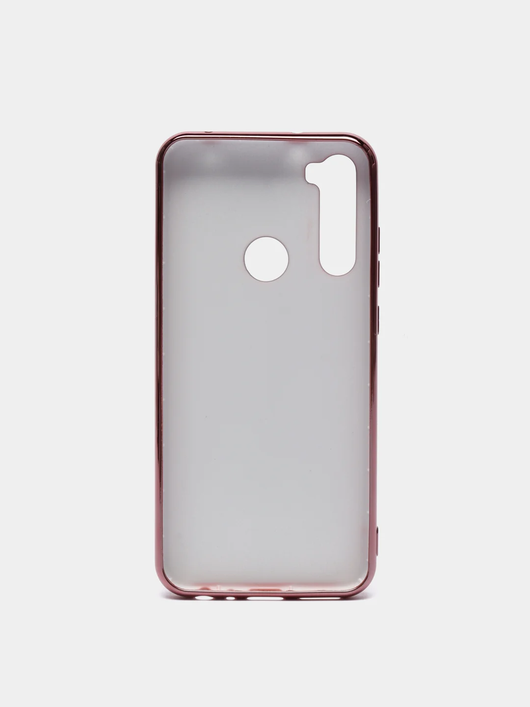 Розовый чехол Xiaomi Redmi Note 8T цветной, силиконовый, с глянцевой рамкой (Редми Нот 8Т)