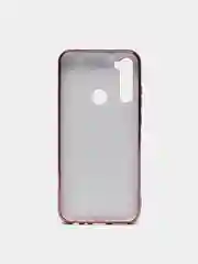 Розовый чехол Xiaomi Redmi Note 8T цветной, силиконовый, с глянцевой рамкой (Редми Нот 8Т)