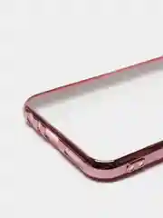 Розовый чехол Xiaomi Redmi Note 8T цветной, силиконовый, с глянцевой рамкой (Редми Нот 8Т)