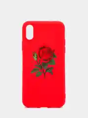 Красный чехол с розой, чехол для iPhone 6+, 6s+, 7+, 8+, X, XS, XS max