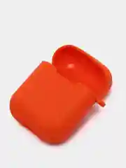 Оранжевый силиконовый чехол для беспроводных наушников AirPods 1, AirPods 2