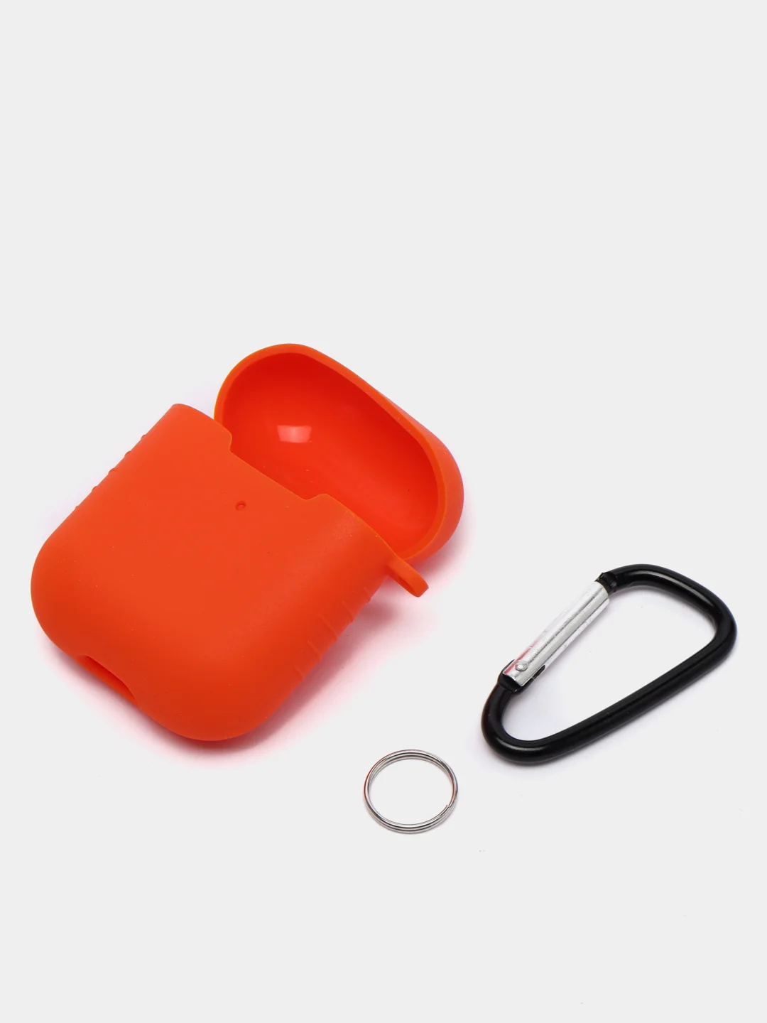 Оранжевый силиконовый чехол для беспроводных наушников AirPods 1, AirPods 2
