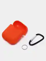 Оранжевый силиконовый чехол для беспроводных наушников AirPods 1, AirPods 2