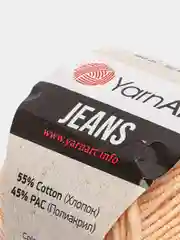 Кремовый пряжа YarnArt Jeans, 50 г, 160 м