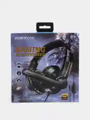 Черный наушники игровые с микрофоном BO102, проводные, полноразмерные, mini Jack 3.5 мм