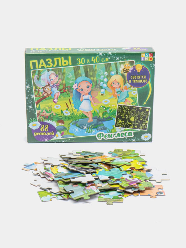 Пазлы светящиеся "Феи леса", 88 деталей