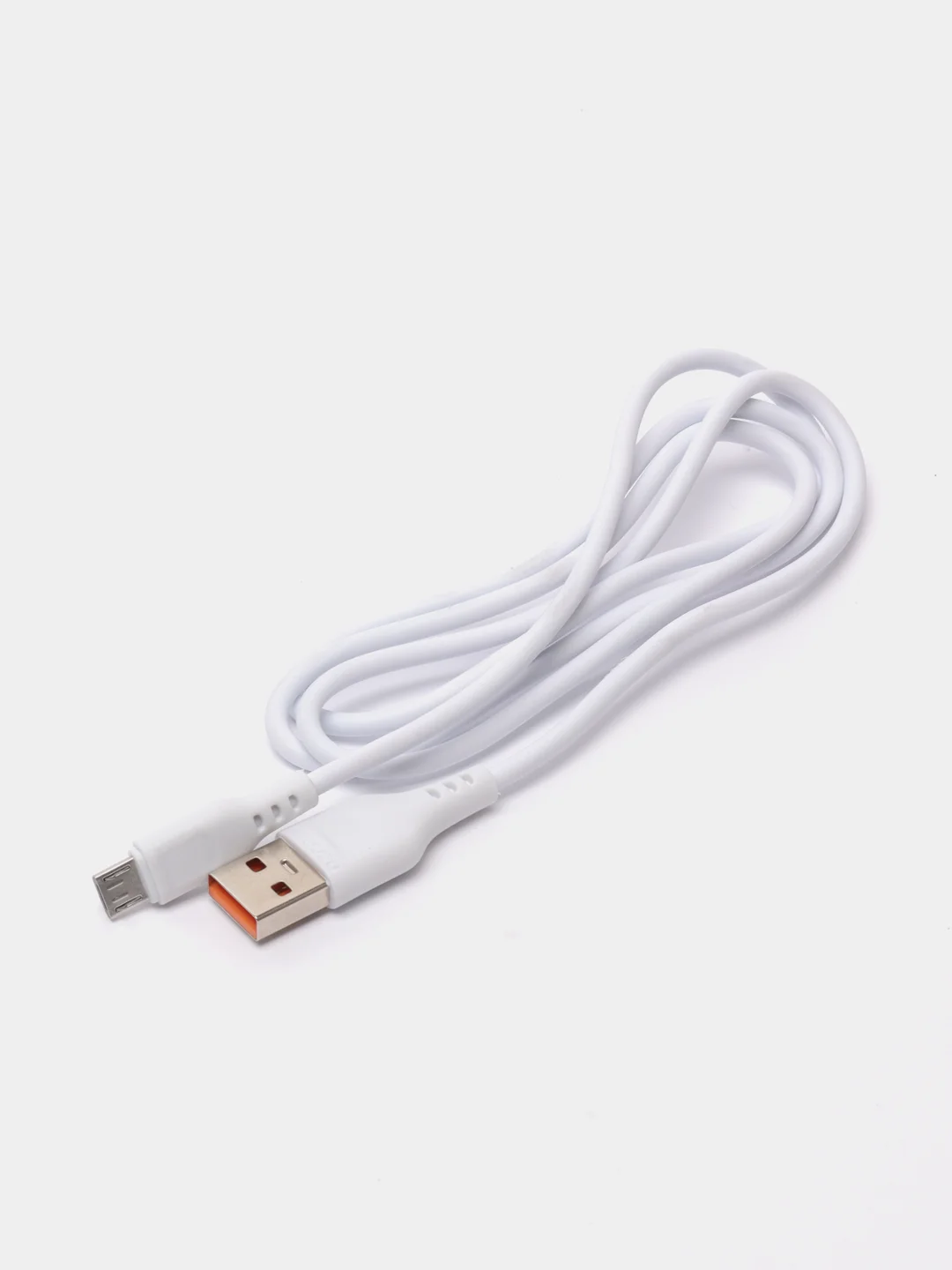 Белый кабель USB на Micro USB 2.4A с быстрой зарядкой,1 метр,белый и черный