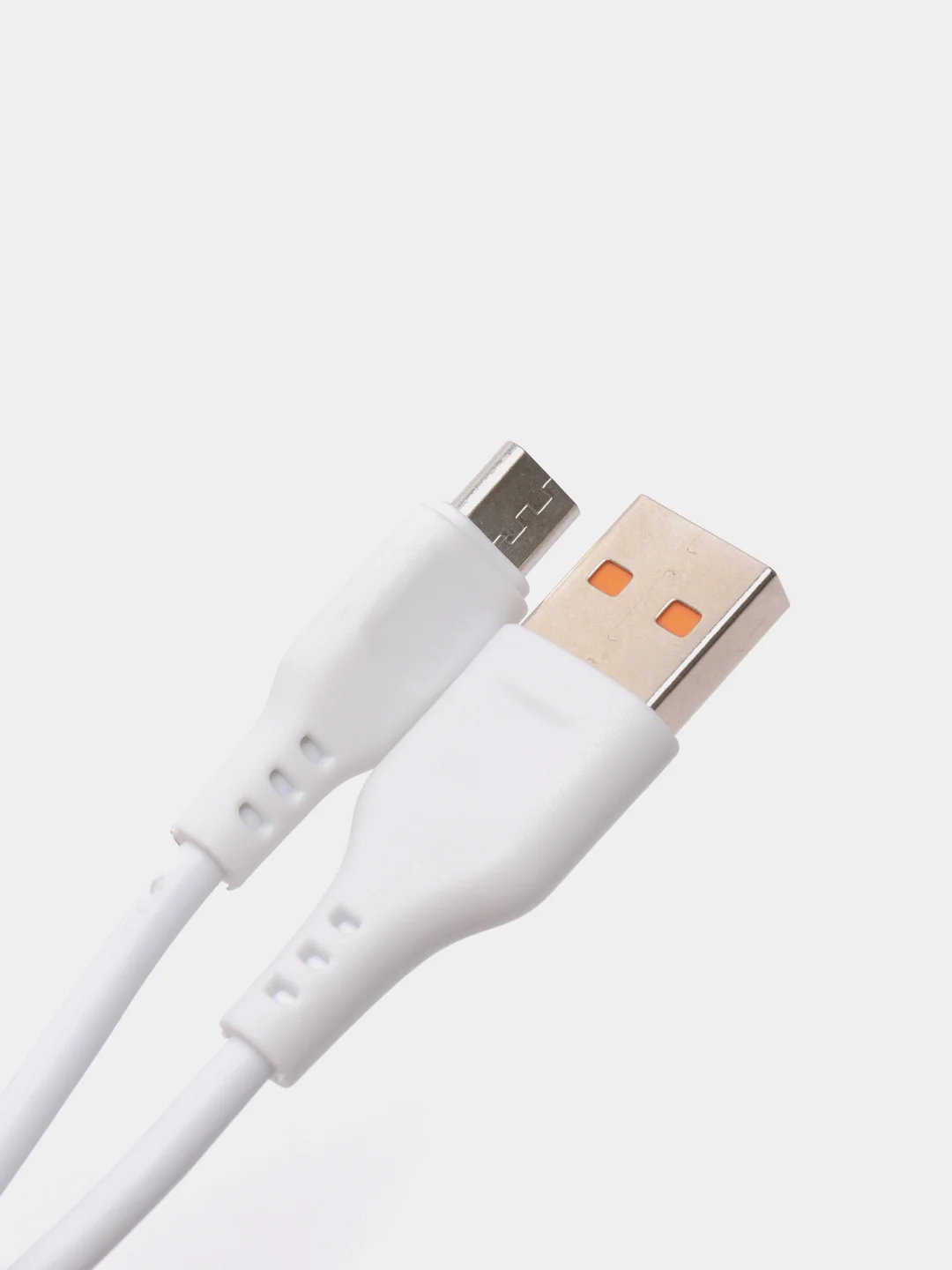 Белый кабель USB на Micro USB 2.4A с быстрой зарядкой,1 метр,белый и черный