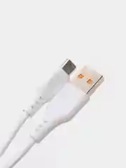 Белый кабель USB на Micro USB 2.4A с быстрой зарядкой,1 метр,белый и черный