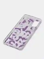 Фиолетовый чехол для Samsung Galaxy A21s/A41/A51/M01 с принтом "Love Me", силиконовый