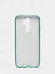 Бирюзовый чехол Xiaomi Redmi Note 8 Pro, Сяоми Редми Нот 8 Про силиконовый с глянцевой рамкой