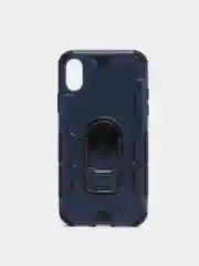 Темно-синий противоударный чехол с держателем Apple IPhone X/XS, 12, 12Pro, 12Pro Max с защитой камеры