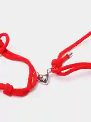 Красный парные браслеты на магните в виде сердечки, браслеты для влюбленных