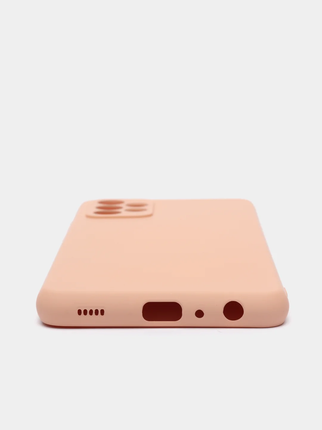 Бежевый чехол Silicone Case для Samsung Galaxy A72 с защитой камеры