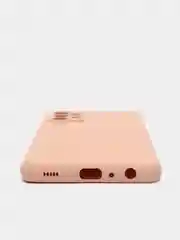 Бежевый чехол Silicone Case для Samsung Galaxy A72 с защитой камеры