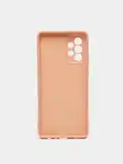 Бежевый чехол Silicone Case для Samsung Galaxy A72 с защитой камеры