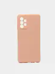 Бежевый чехол Silicone Case для Samsung Galaxy A72 с защитой камеры