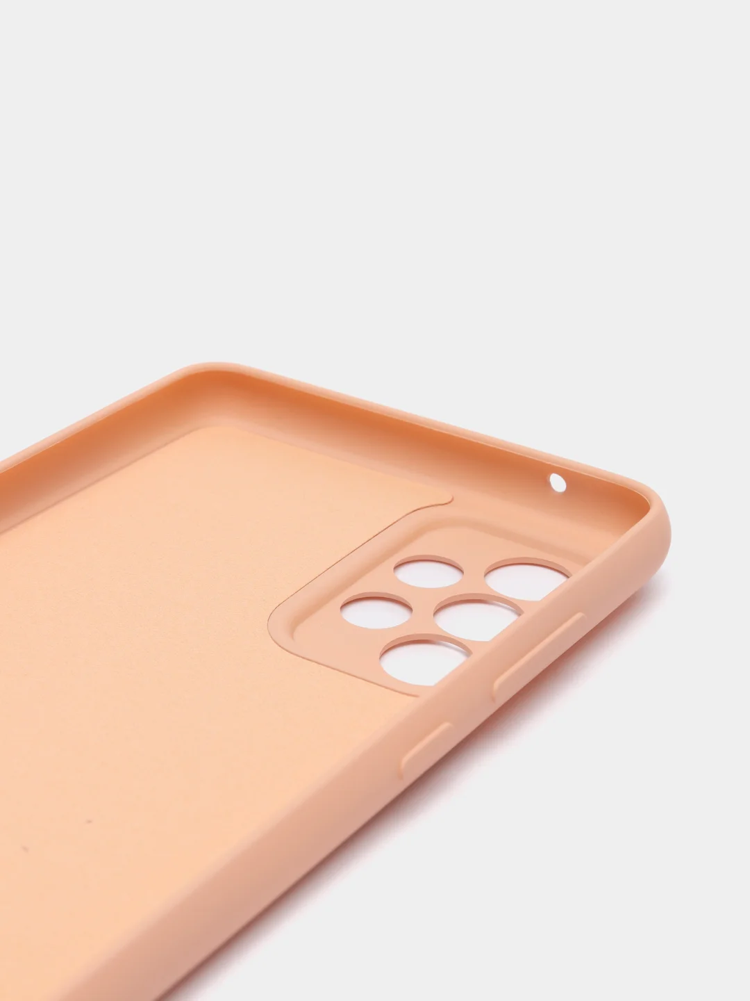 Бежевый чехол Silicone Case для Samsung Galaxy A72 с защитой камеры