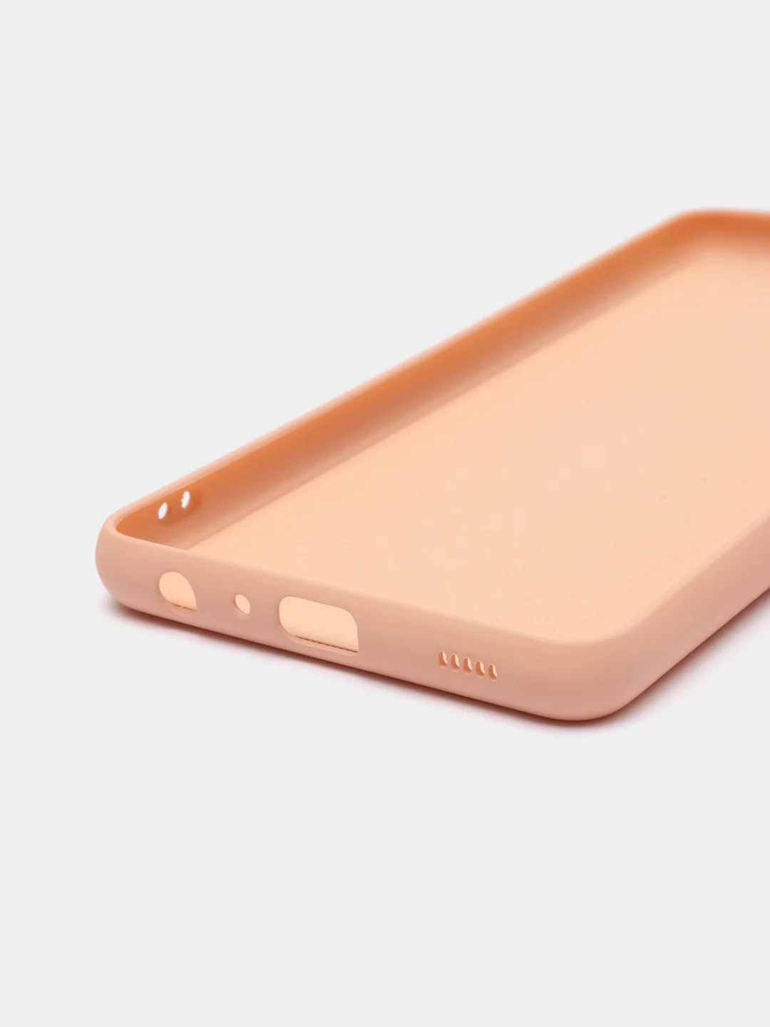 Бежевый чехол Silicone Case для Samsung Galaxy A72 с защитой камеры