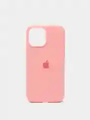Розовый чехол для iPhone 13 Pro Max 6.7" Silicone Case закрытый низ с логотипом