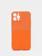 Оранжевый силиконовый чехол шёлк wallet для карт и визиток Apple iPhone X/XR/XS/11/12/Mini/Pro Max