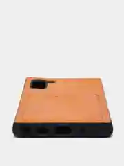 Коричневый чехол из эко кожи с карманом для карт на Samsung Note 10/ Note 10 Pro/ Note 10 Lite A81