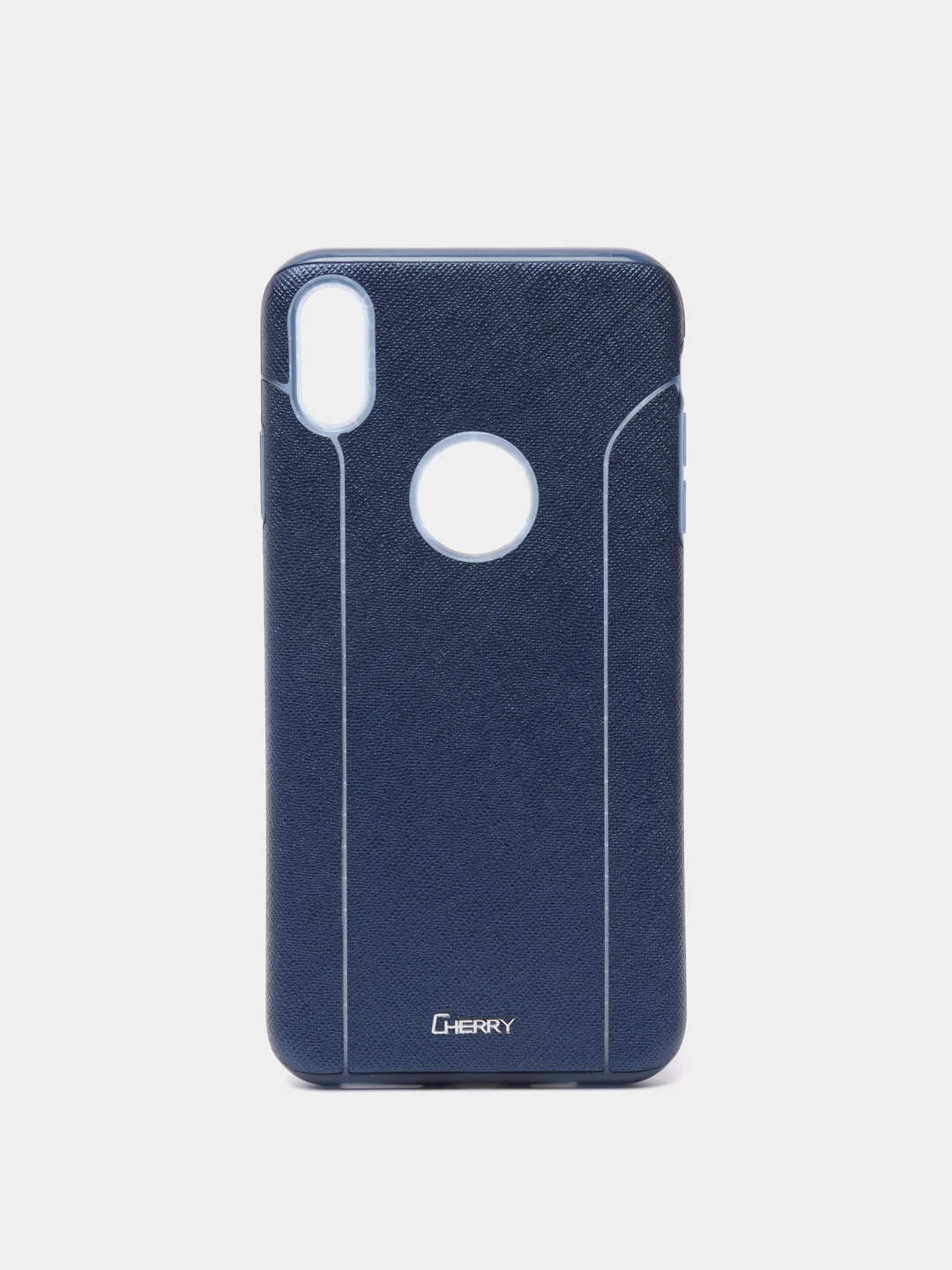 Темно-синий чехол-накладка для iPhone Xs Max "Cherry II New Design"