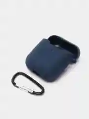 Темно-синий силиконовый чехол для беспроводных наушников AirPods 1, AirPods 2