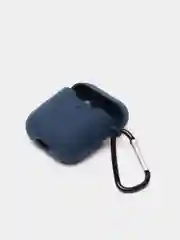 Темно-синий силиконовый чехол для беспроводных наушников AirPods 1, AirPods 2