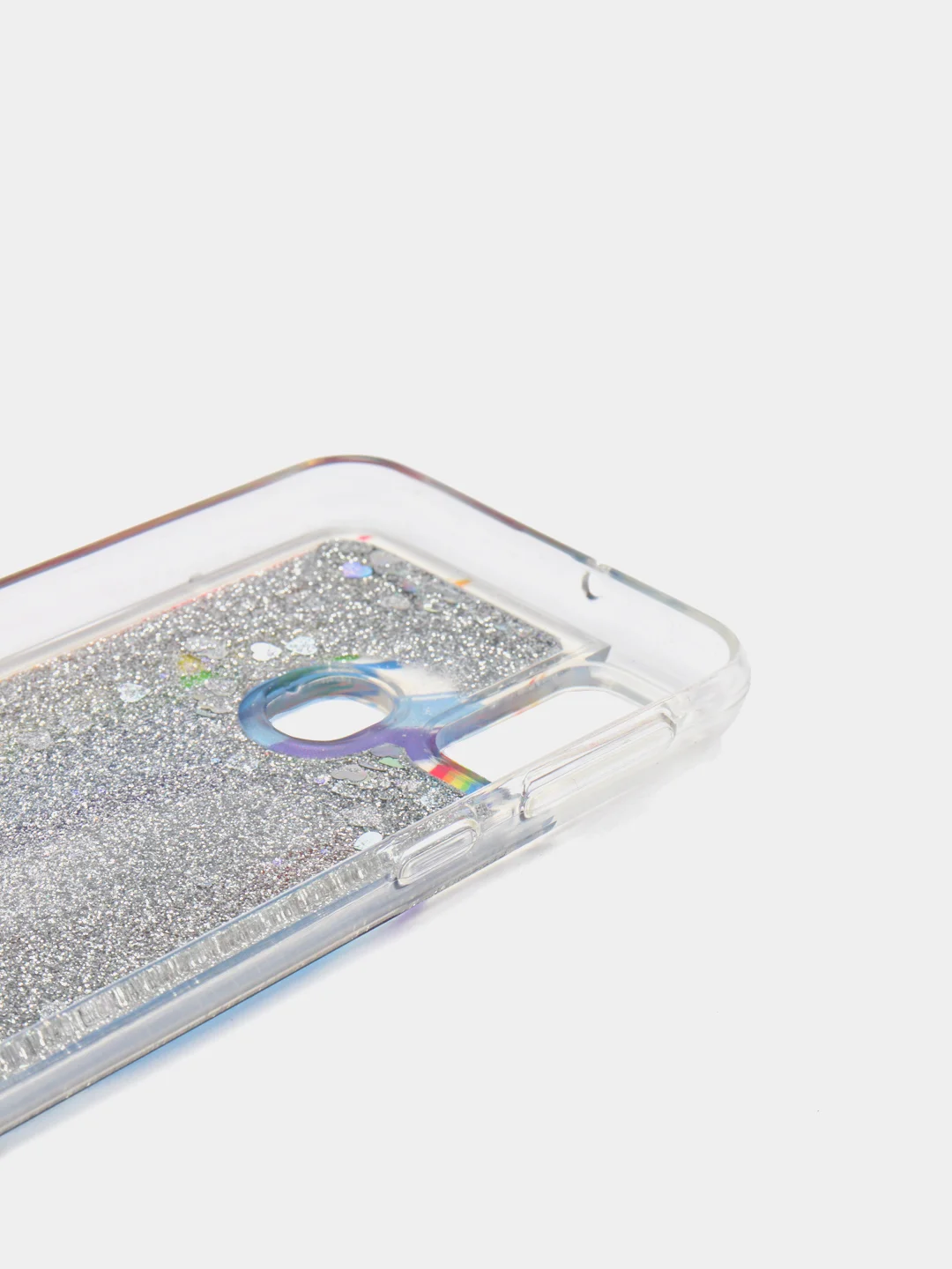 Коричневый чехол Samsung Galaxy M21, M30s (Самсунг Галакси М21, М30с) переливающийся жидкий блестками