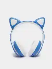 Синий беспроводные наушники Bluetooth со светящимися кошачьими ушами CAT STN-28