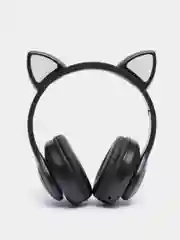 Черный беспроводные наушники Bluetooth со светящимися кошачьими ушами CAT STN-28