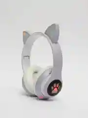 Сиреневый беспроводные наушники Bluetooth со светящимися кошачьими ушами CAT STN-28