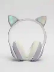 Сиреневый беспроводные наушники Bluetooth со светящимися кошачьими ушами CAT STN-28